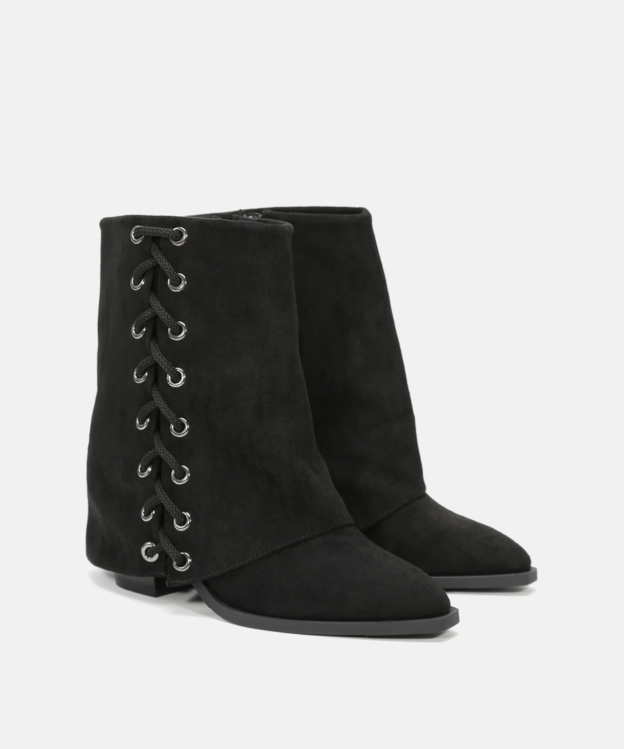 Botins cowboy salto cordões image number null